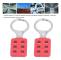 Säkerhetslås med spärr, 6-pack, gnistfri aluminiumlegering, säkerhetslås med 38 mm käftinnerdiameter för industriell lockout tagout