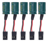 5 st RC-drön Spänningsskydd 3300uF 16V Stor Kondensator Mottagarspänningsskydd med Kontakt för FUTABA