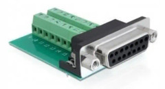 DeLOCK - Seriell adapter - 16-stifts terminalblock - DB-15 (F) (65274)