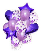 14 st aluminiumfolieballonger roséguld dekorationsfolieballonger latexballonger festtillbehör aluminiumfolieballonger dekorativa ballonger lila baby love d