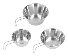 3-delat rostfritt stål camping skålset, bärbar BBQ hopfällbar mugg, skålar för bergsklättring, picknick, köksartiklar