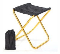 Campingpall, hopfällbar, lätt, liten, bärbar fiskepall för grillning, resor, trädgård, strand med förvaringsväska (22 cm x 24 cm x 28 cm)