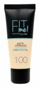 Fit Me Matte & Poreless Foundation Warm Ivory 100 -