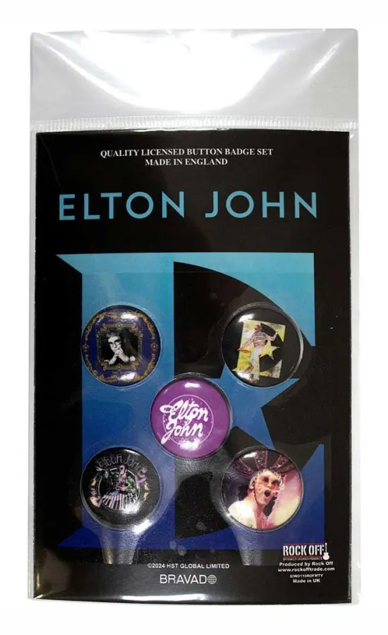 Elton John Badge för glasögon (förpackning om 5)