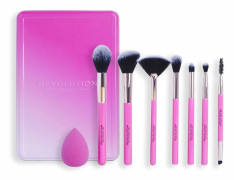 Sminkborstar, set Revolution Make Up The Brush Edit Rosa 8 Delar