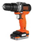 BLACK+DECKER BDCHD12S1 - Slagborr - sladdlös - 2 hastigheter - nyckellös chuck 10 mm - 40 N·m - 12 V