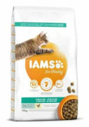IAMS Vitality Premium föda för steriliserade katter - Komplett balanserad - Med färsk kyckling - Ingen GMO-färgning - 10 kg