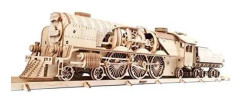 UGEARS WOODEN TRAIN 3D MODELL - LOKOMOTIV, TENDER, JÄRNVÄG - PU