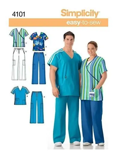 ENKELHETSSYMÖNSTER 4101A BB PLUS STORLEK SCRUBS U04101BB