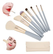 Minifinker 7st Makeup Powder Brushes Foundation Ögonskuggsborste Med förvaringsväska