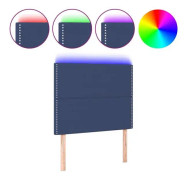 Blå LED sänggavel 100x5x118/128 cm Tyg118 - Klassisk - Tidlös