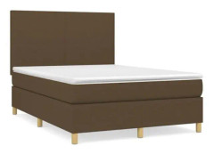 Brun Ribbbotten med Mörkbrun madrass 140x190 cm