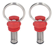 2 st keg-tryckavlastningsventil kulkoppling lock lock Cornelius-stil tillbehörssats kit för säkerhet röd