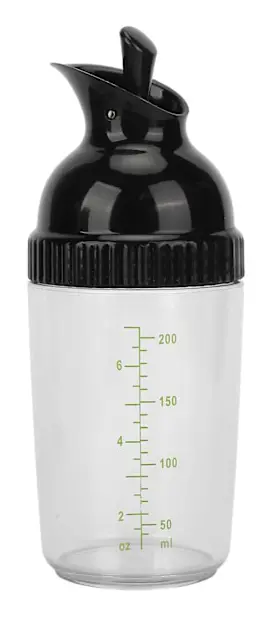 200 ml salladsdressingsskakare förhindrar läckage salladsdressingburk med lock för kökssvart