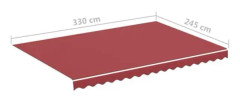 Mothinessto Red Burgundy Markis Ersättningstyg 3,5x2,5m LY0086
