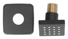 Kroppsspraymunstycken Quadrate 360° Justerbar Massage Spa Sidospray 16 Munstycken Väggmonterad Spray med G1/2-anslutning
