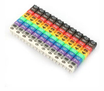 minifinker trådnummer Färgad digital trådnumreringskabel Markeringsrör (100 st 2,5 mm²) Gör-det-själv-material