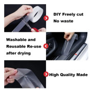 Motorfordonsdelar högkvalitativt kolfiber Bildörrskyddsdekaler Anti repor Transparent nanotejp Auto Trunk Sill Scuff Protector Film