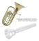 minifinker Instrumenttillbehör Trumpet Munstycke 3C Musikinstrument Tillbehör för Trumpet Music Silver