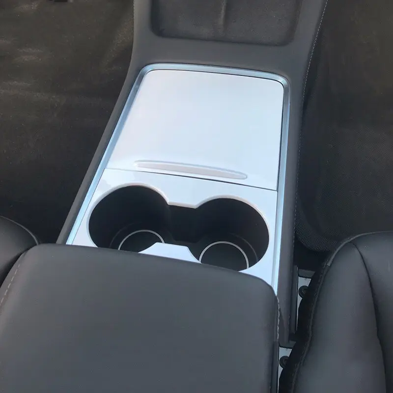ABS-gjuten centralkonsolkåpa i plast för Tesla Model 3/Y 2021-2023 Modifiering av interiör Ansiktslyftdekor, klisteröverdrag