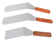 3 st/set Pizzapaddel, Lyftverktyg, Skärare, Grillvändare, Bakspatel, Matlagningsverktyg i Rostfritt Stål
