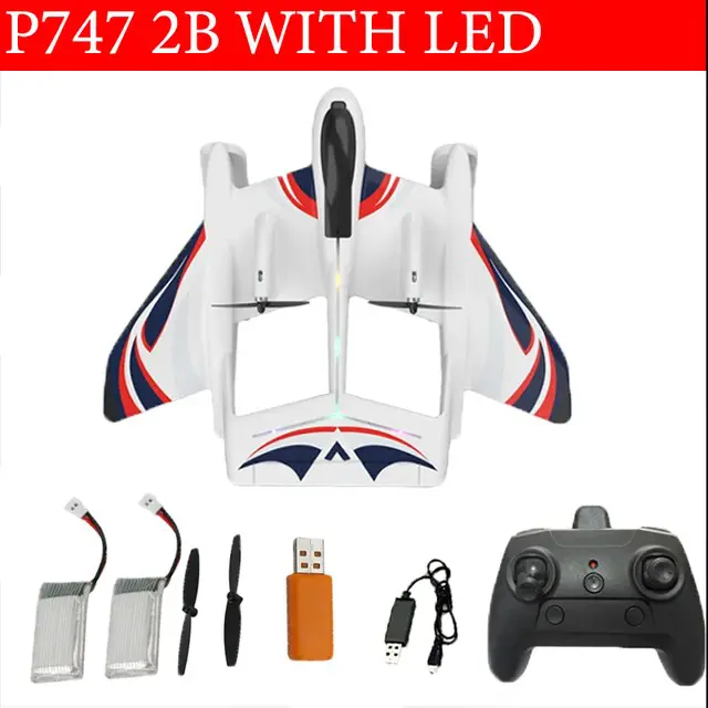 Parkten P747 2CH Sjö- och luftfjärrkontroll Flygplan EPP Fjärrkontroll Flygplan med LED Fixed Wing Plane Leksaker Den bästa presenten för pojkar