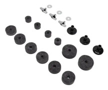 minifinker Drum Cymbal Filt Pad Ersättningsdelar Kit för musikinstrumenttillbehör Skin Grey