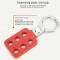 minifinker Tagout Hasp 10st Låsande Hasp 25mm/1.0in 6 hål Aluminium Röd för industri DIY-lås