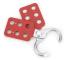 minifinker Tagout Hasp 10st Låsande Hasp 25mm/1.0in 6 hål Aluminium Röd för industri DIY-lås