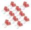 minifinker Tagout Hasp 10st Låsande Hasp 25mm/1.0in 6 hål Aluminium Röd för industri DIY-lås