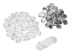 minifinker Pin Back Button Delar 100 Set Handgjorda DIY Pin Back Button Delar 32 mm/1.26 tum