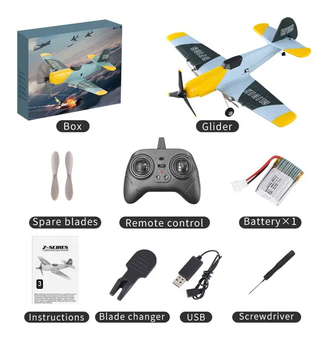 Fjärrkontroll Flygplan 2,4 GHz Dubbelmotor Epp Foam Glider Gyro stabiliseringssystem Fjärrkontroll Flygplan BF109 Fighter Toy Present för barn
