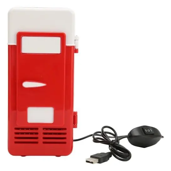 minifinker Mini Kylskåp USB Bärbart Kylskåp Varm Kall Låg Decibel