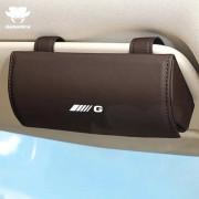 Bilinredning Bilglasögon Hållarfodral allmän bilglasögonklämma Box solglasögon Läderlåda För Mercedes Benz G Biltillbehör Fickor