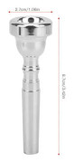 Minifinker Trumpet Munstycke 7C Arbetsbesparande nybörjarmusikinstrumenttillbehör (silver)