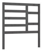 Sänggavel - Massivt trä - Grå - Modernt - Design - 106x4x104 cm