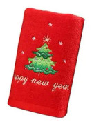 Minifinker - jul ansiktshandduk 2 stycken jul ansiktshandduk julröd far jul nyår present tvätt deco dekor