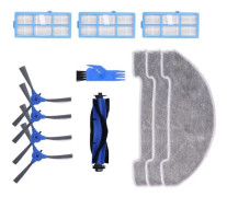 SURENHAP Robotdammsugare - Sidoborste tygfilter - Vit