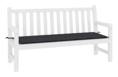Trädgårdsbänkskudde Svart 200 x 50 x 3 cm LY0277