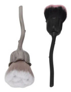 minifinker Rosa sminkborste Rose flower sminkborste, 2 stycken, mjuk och fluffig, för hygienkit