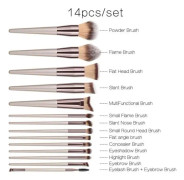 Pwshymi-Champagne makeup borste Multifunktionell professionell Champagne makeup borste hygienvård Silver