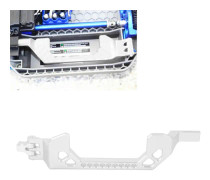 RC-batterihållare i aluminiumlegering, hög hållfasthet, vacker, cool ersättning för 1/10 RC-bilar, silver