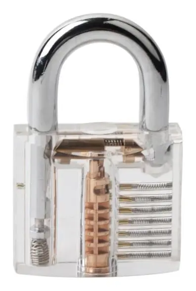 Minifinker - Transparent Hänglås Set Hänglås Set, Cutaway Training Lock med handtag DIY Kit