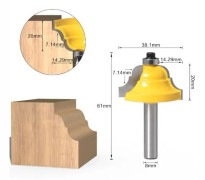 MINIFINKER Double Roman Ogee fräs - 8 mm fräskapacitet - DIY träbearbetningsfräs