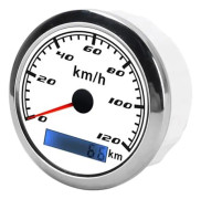 minifinker Gps Hastighetsmätare Pekare Vägmätare 0-120Km-H 0-999999Km Ip67 9-30Vdc Universal För Bil (Black Dial)