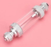 Minifinker Metal Co2 Vattenanläggning Non-Return Bubble Counter Tillbehör för fisk Akvarium Tool Silver