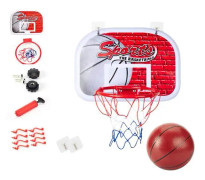 minifinker mini basketleksak Mini basketkorg inomhus 34x30 cm, med boll och pump, fristående spel Röd