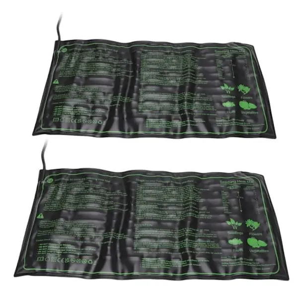 MINIFINKER Fröplantvärmematta - Vattentät, snabbvärmande - 50 x 25,5 cm - PVC, Silikon - Vit