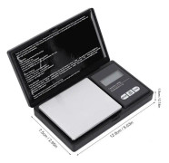 Minifinker-våg Mini Bärbar High Precision LED Digital Pocket-våg Guld Silver Diamantsmycken (1000g - 0,1g) konstdoserare