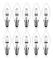 42w E14 C35 Dimbar Halogenlampa Ac 220-240v Varmvit 2700k E14 Transparent Halogenljuskälla (10st)